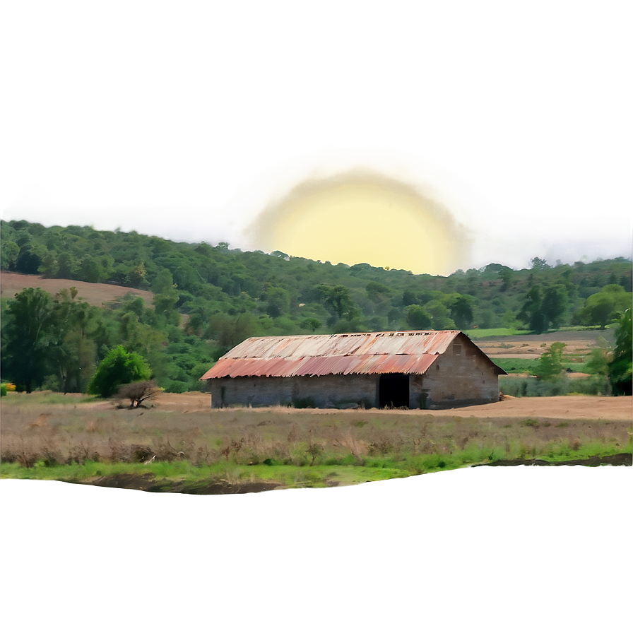 Sunny Countryside View PNG gex PNG image with a transparent background, free high-resolution download