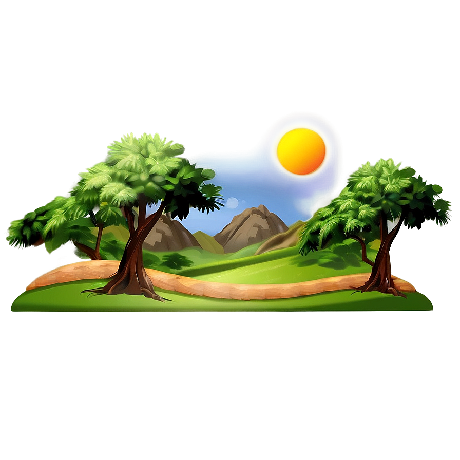 Sunny Day Landscape PNG 06202024 PNG image with a transparent background, free high-resolution download