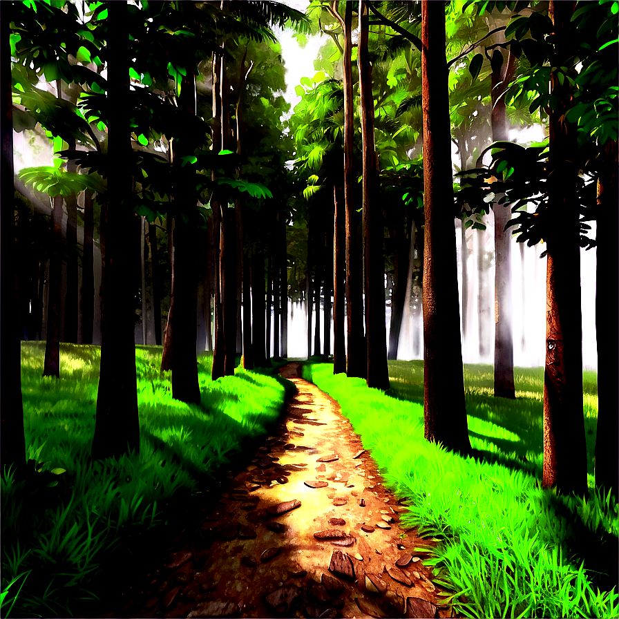 Sunny Forest Pathway PNG 33 PNG image with a transparent background, free high-resolution download