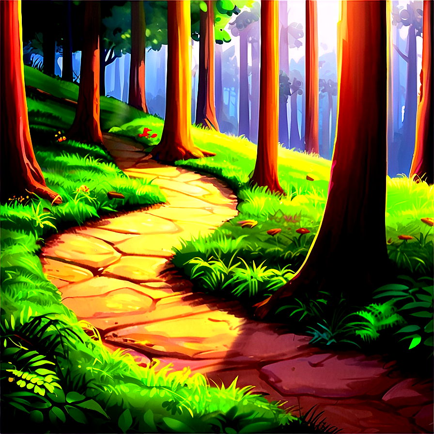 Sunny Forest Pathway PNG glc PNG image with a transparent background, free high-resolution download