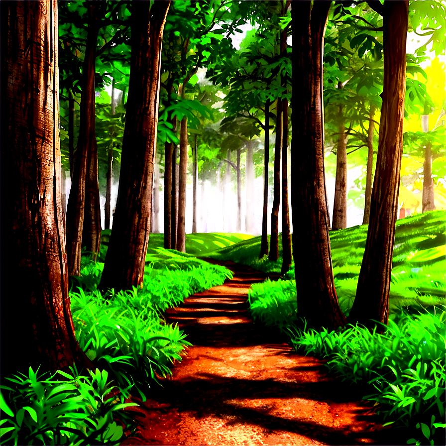 Sunny Forest Pathway PNG lvg PNG image with a transparent background, free high-resolution download