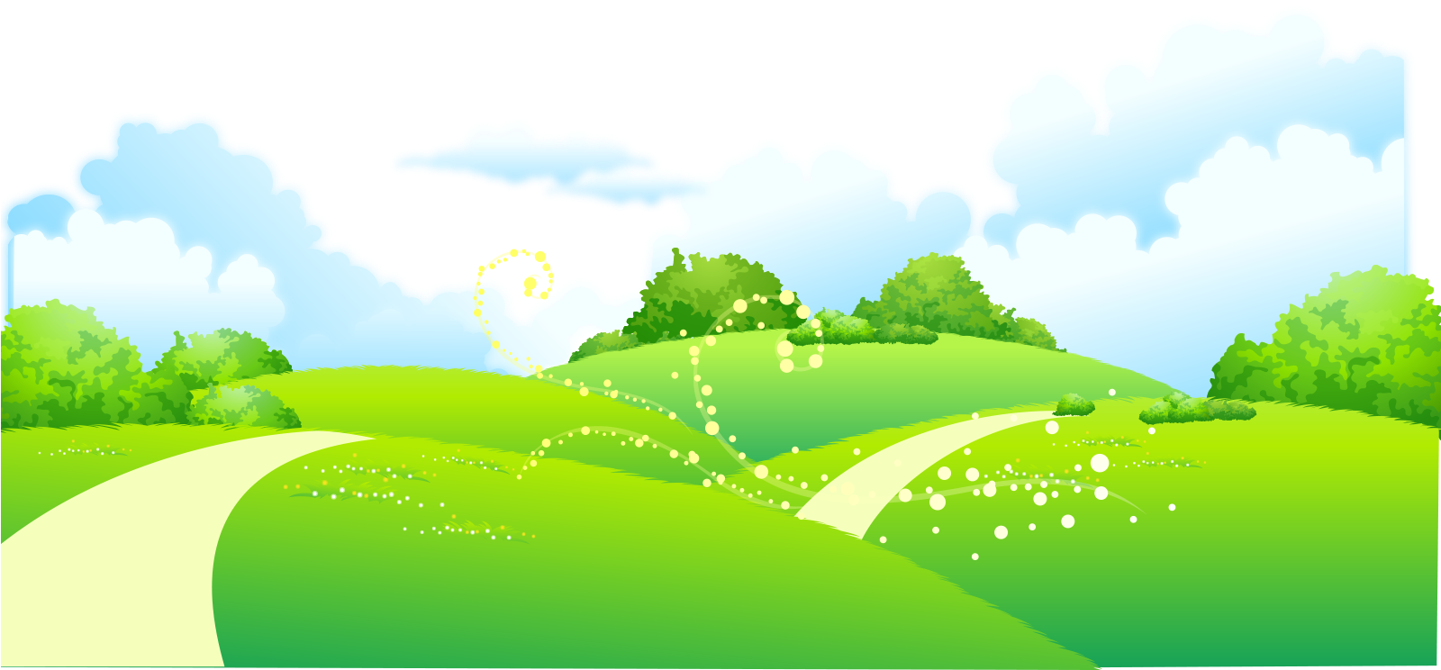 Meadow Greenscape PNG Pic PNG with transparent background