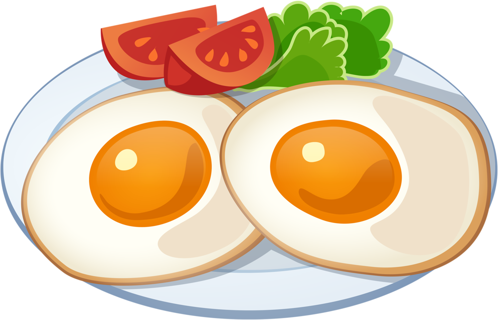 Fries Clipart Egg Breakfast - Eggs For Breakfast Clipart, HD Png Download PNG with transparent background