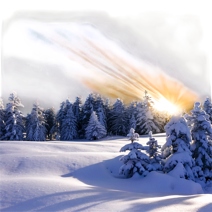 Sunrays In Winter Wonderland Png Esp46