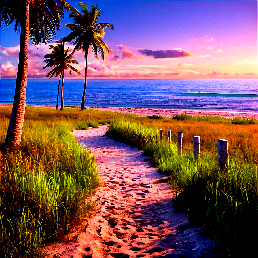 Sunrise Beach Path Png Ylr