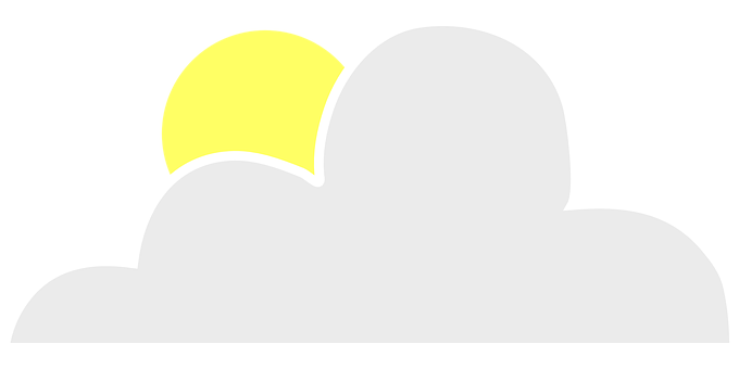 Sunrise Cloud Vector Illustration PNG with transparent background
