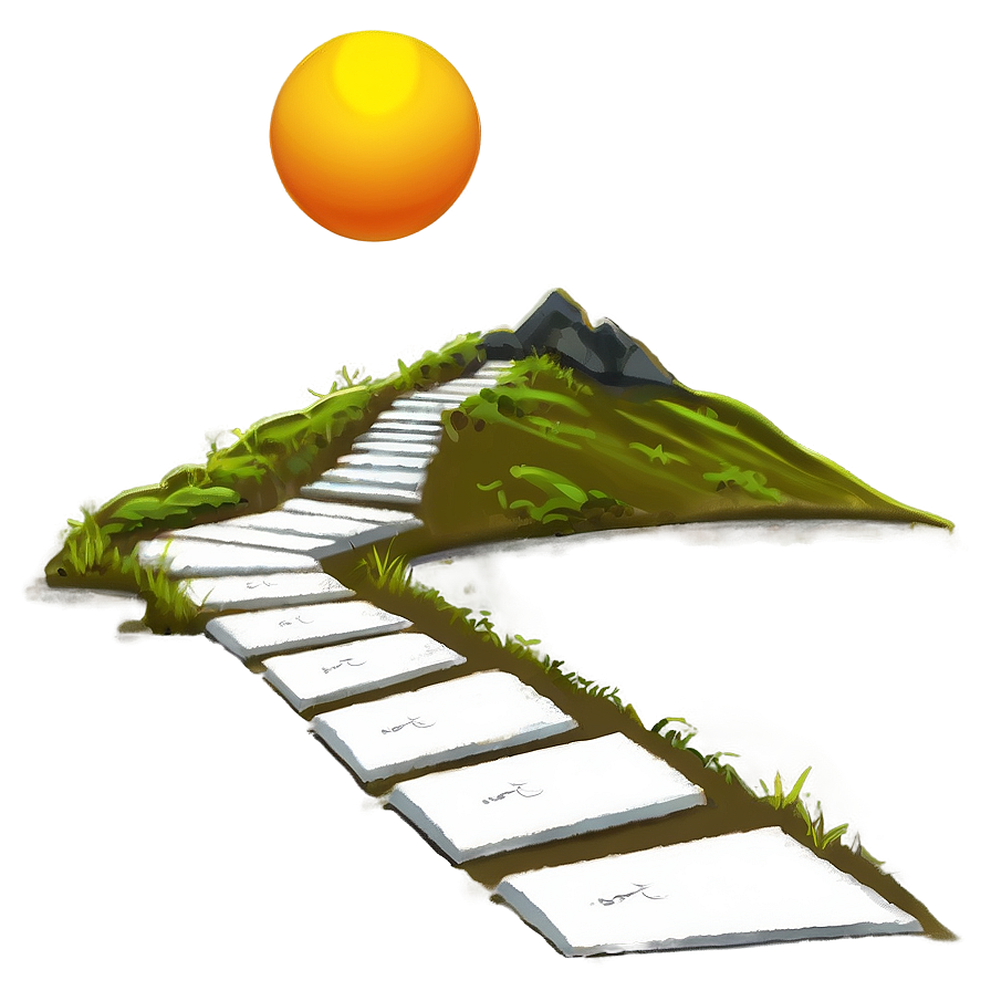 Sunrise Hiking Path PNG 06202024 PNG with transparent background