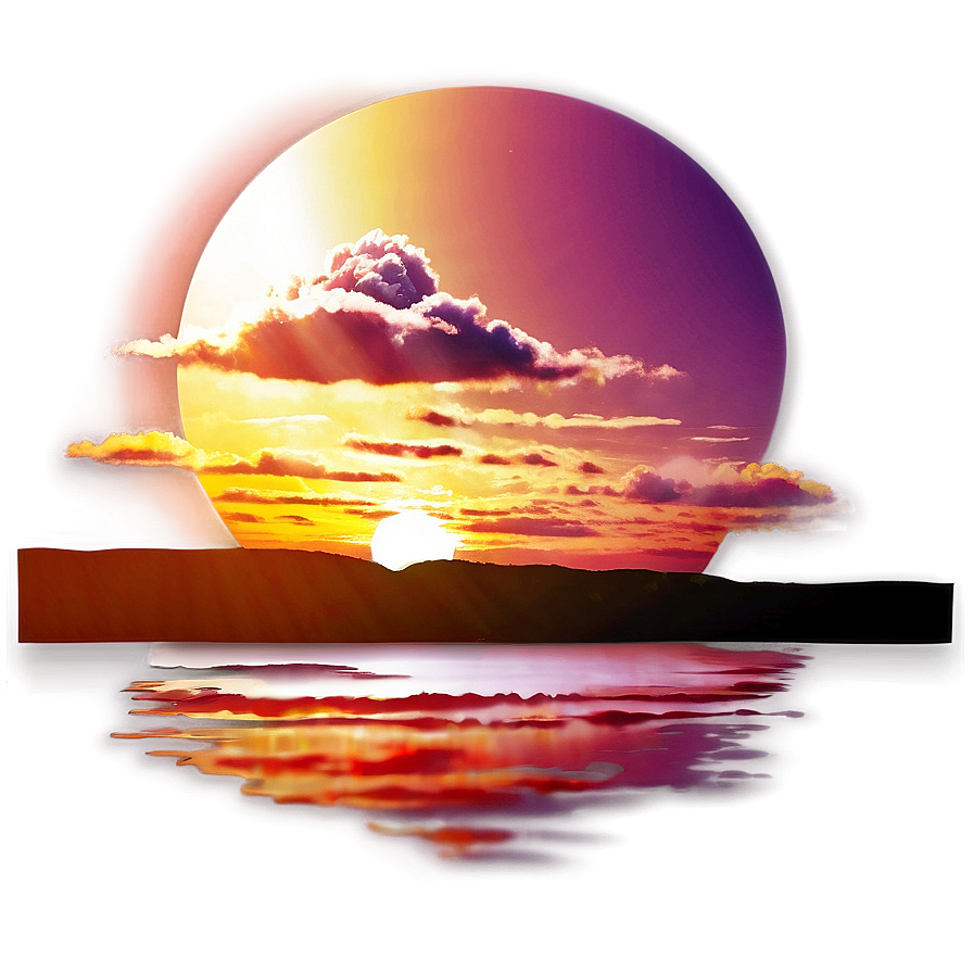 Sunrise Reflection PNG 5 PNG image with a transparent background, free high-resolution download