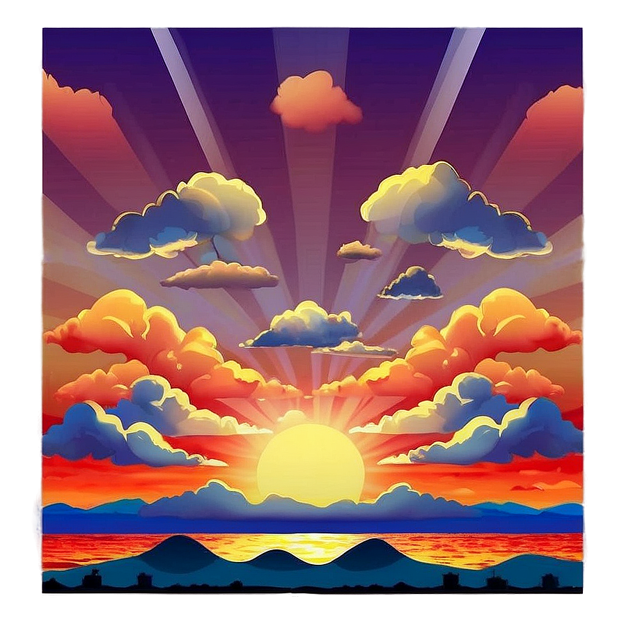 Sunset Clouds Silhouette Png 34