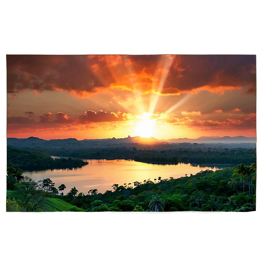 Sunset From The Hilltop Png Qfu70