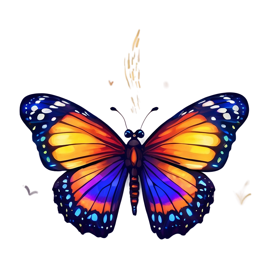 Sunset Glow Butterfly Png Bqm