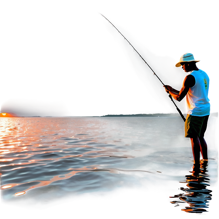 Sunset Gone Fishing Scene Png 68