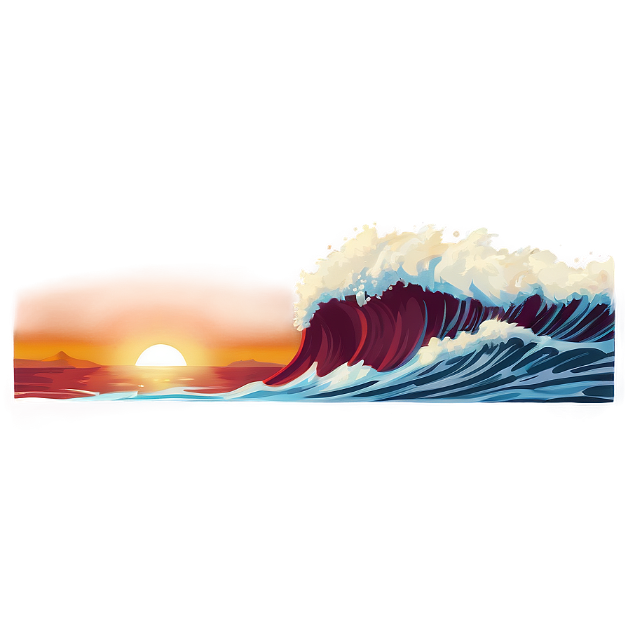 Sunset Ocean Wave Png 60