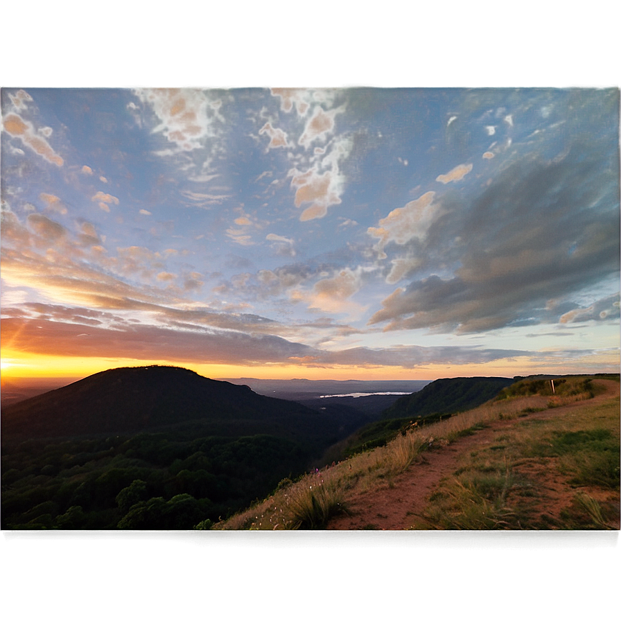 Sunset Over Cliff Png 59