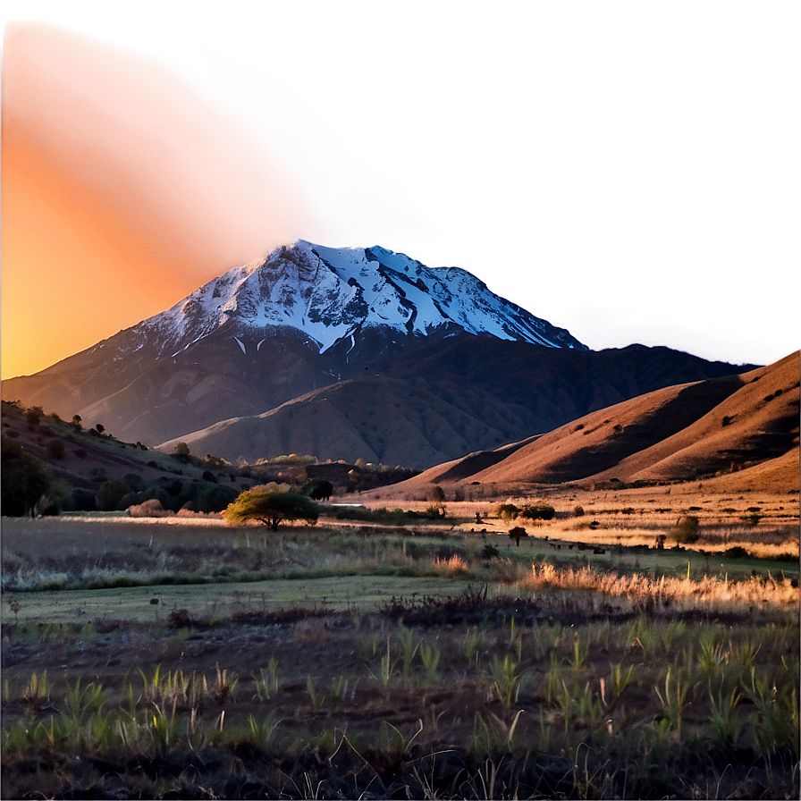 Sunset Over Mountain PNG nqv PNG with transparent background