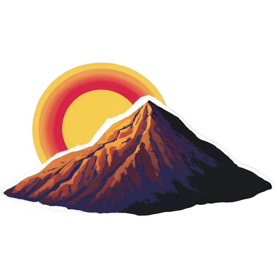Sunset Over Mountain PNG sfb PNG with transparent background