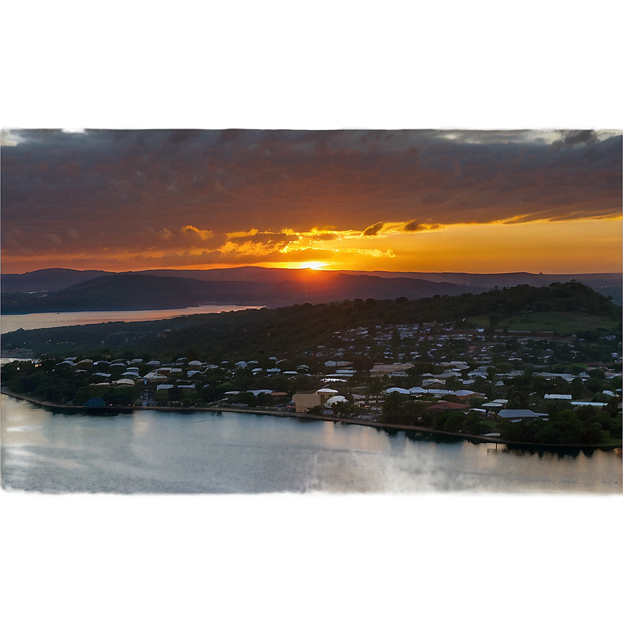 Sunset Over Town Png 60