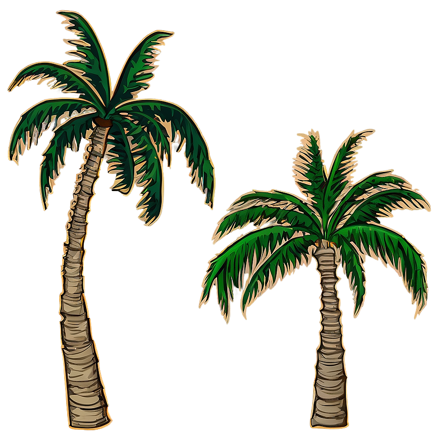 Sunset Palm Trees Png Isn45