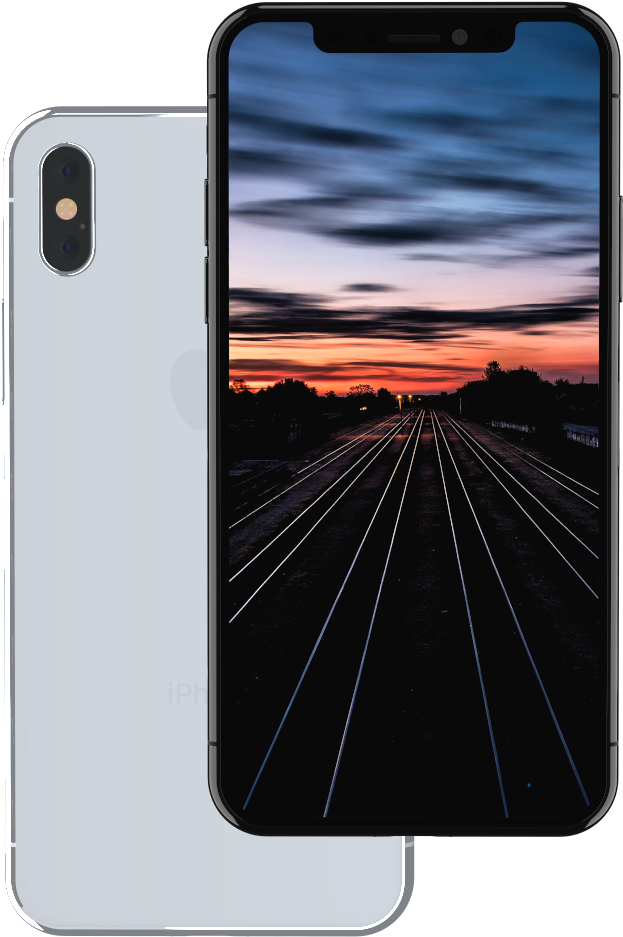 Sunset Railroadi Phone Wallpaper PNG with transparent background