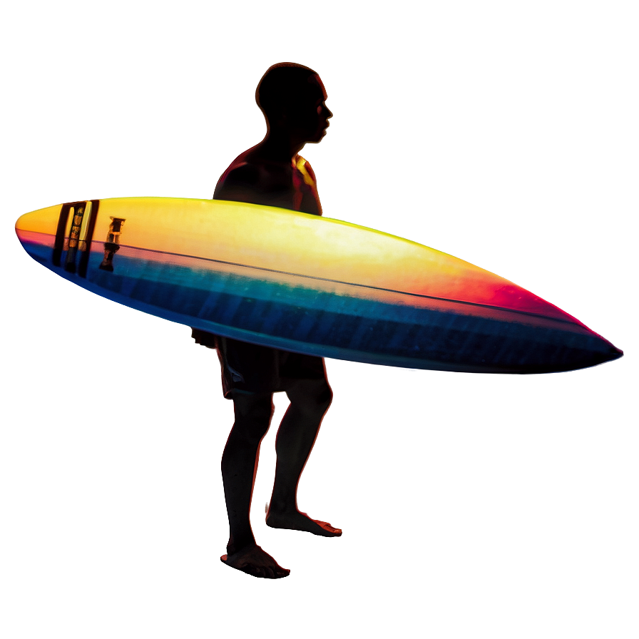 Sunset Surfer Silhouette Png 7