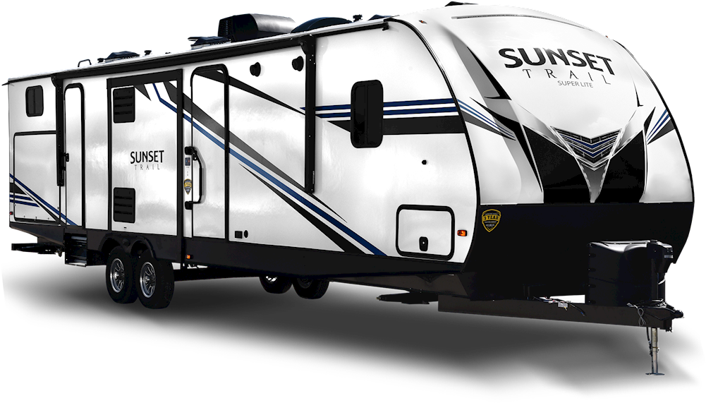 Sunset Trail Super Lite Travel Trailer PNG image with a transparent background, free high-resolution download