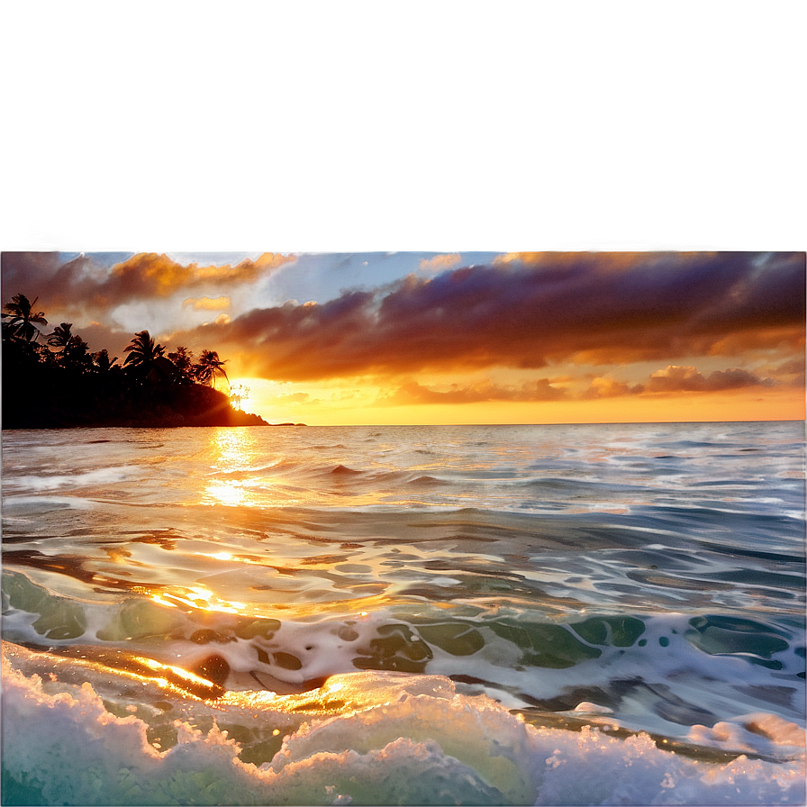 Sunset Wave View Png 90