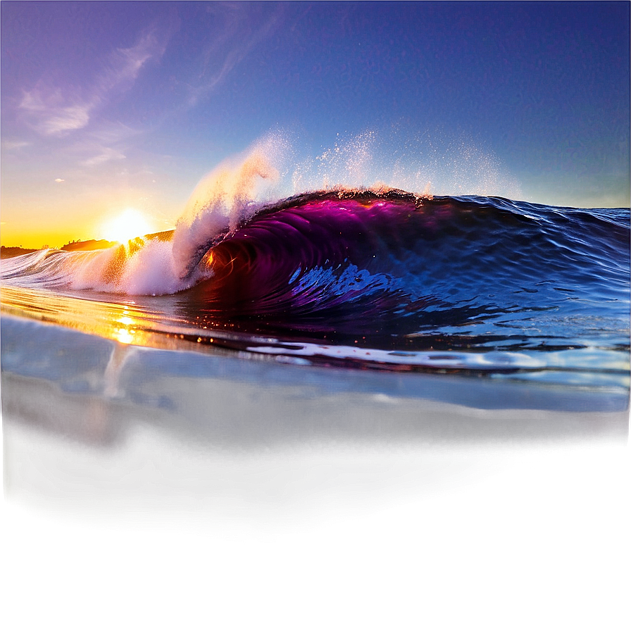 Sunset Wave View Png Aur