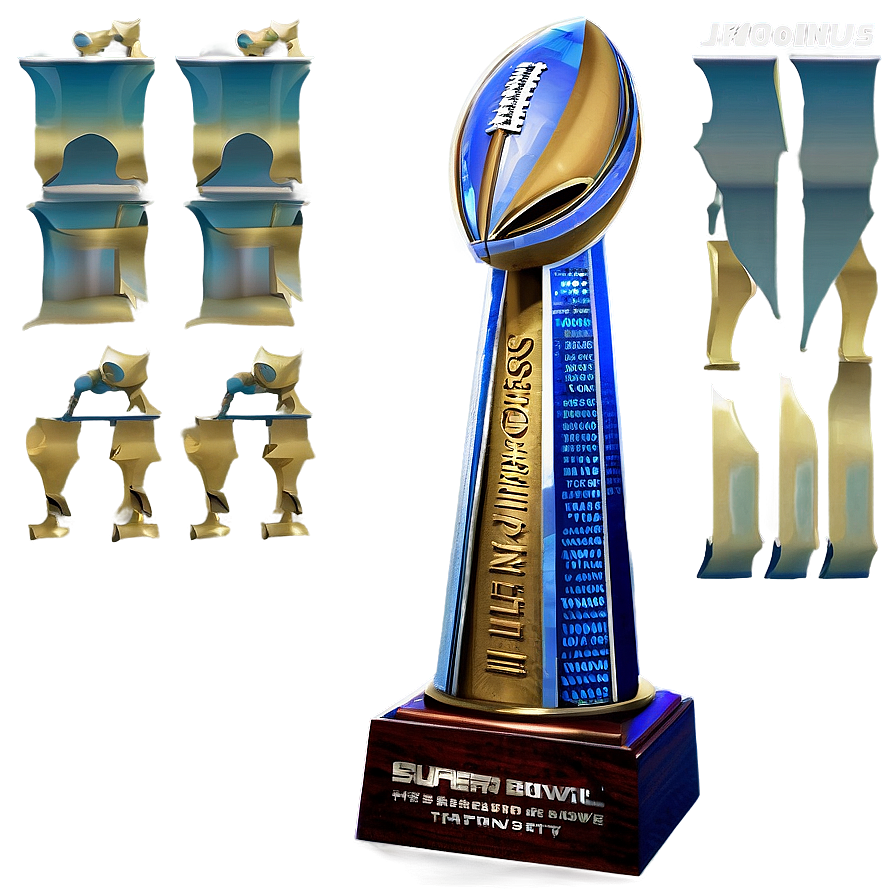 Super Bowl Trophy On Stand Png 05252024