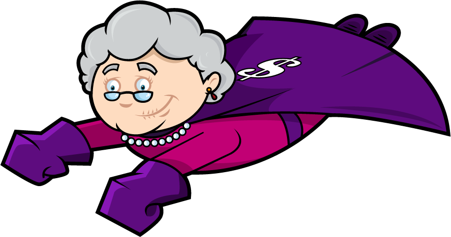 Super Granny Flying Cartoon