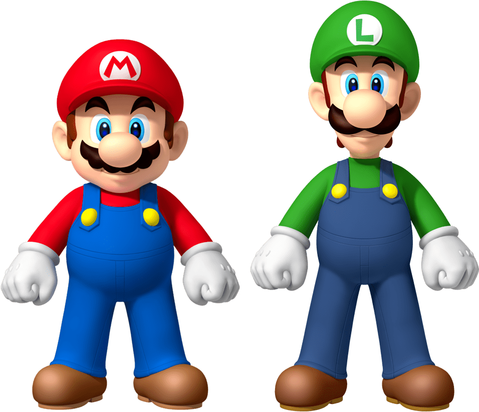 Mario Luigi 10 Most Popular Cartoon Characters With - Mario And Luigi Png, Transparent Png PNG with transparent background