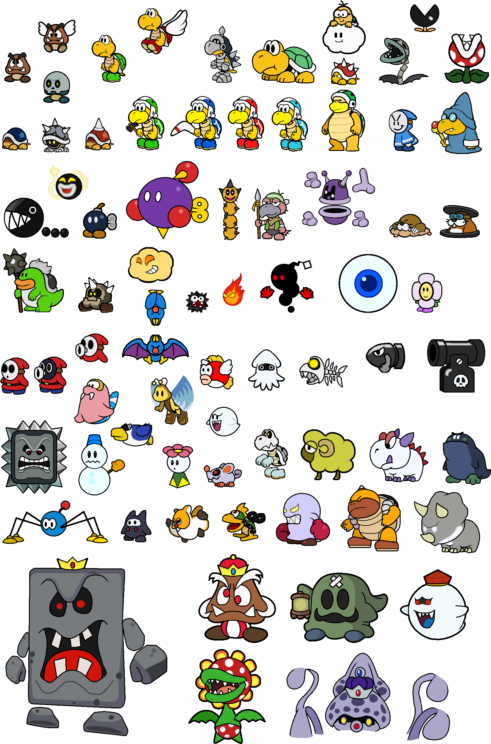 Paper Mario Updated Sprites Redux By Artpoptrainer-d5v6d3z - Paper Mario King Boo, HD Png Download PNG with transparent background