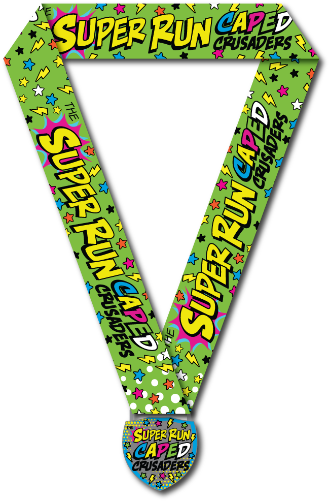 Super Run Caped Crusaders Medal PNG with transparent background
