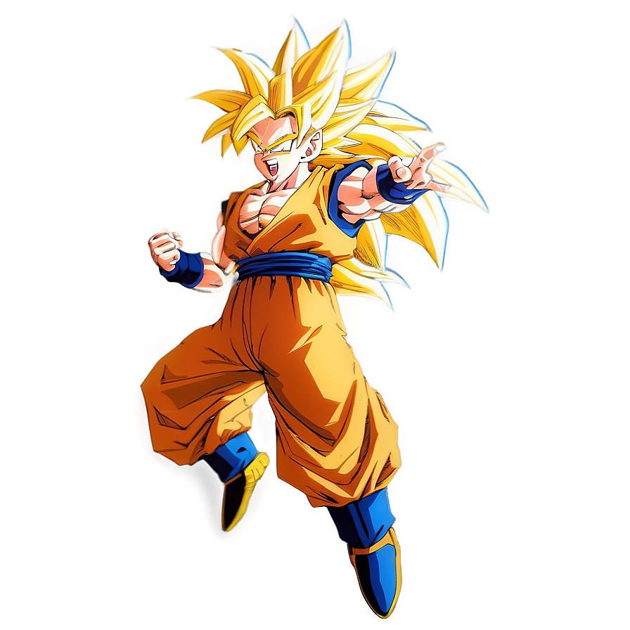 Super Saiyan 3 Goku Flying Png Xgt71