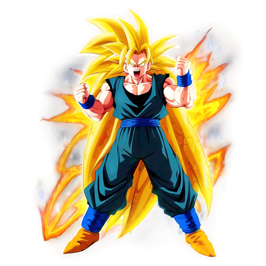 Super Saiyan 3 Goku's Roar Png 42