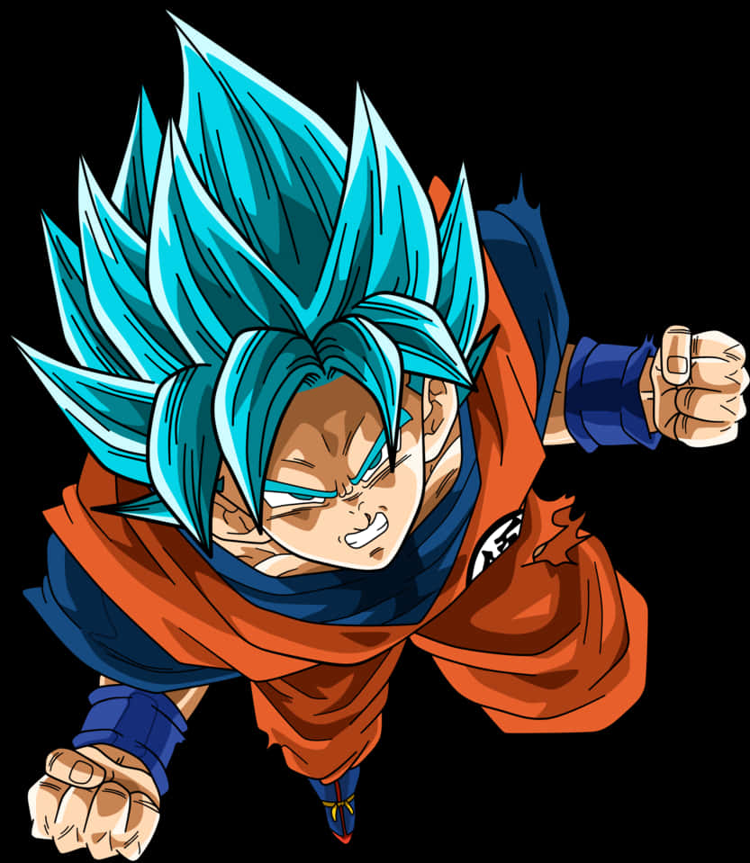 Super Saiyan Blue Goku Flying