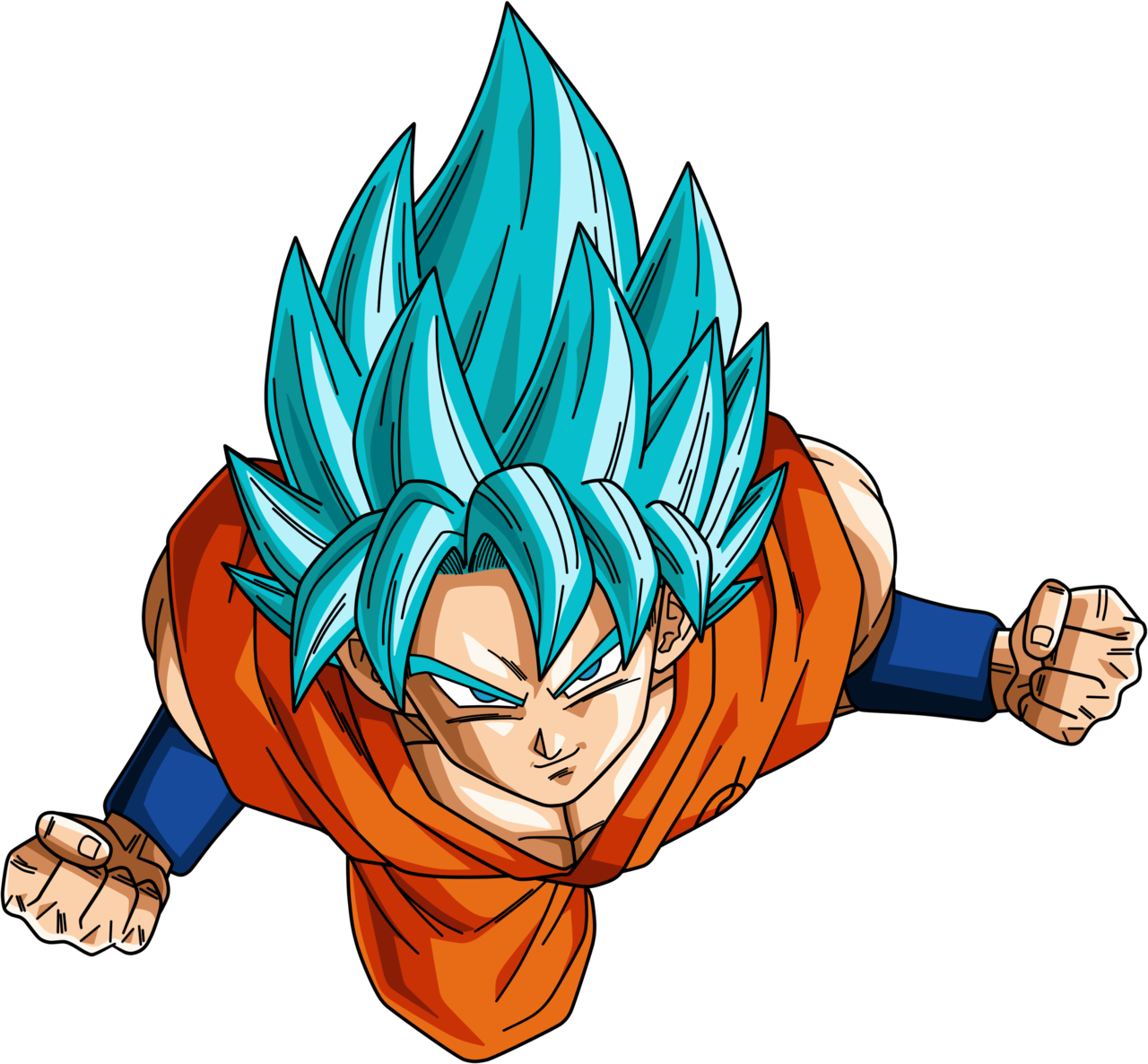 Super Saiyan Blue Goku Flying Pose