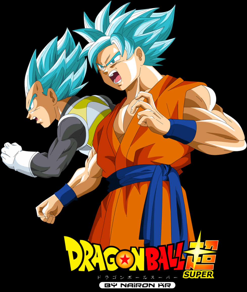 Super Saiyan Blue Gokuand Vegeta Dragon Ball Super PNG with transparent background