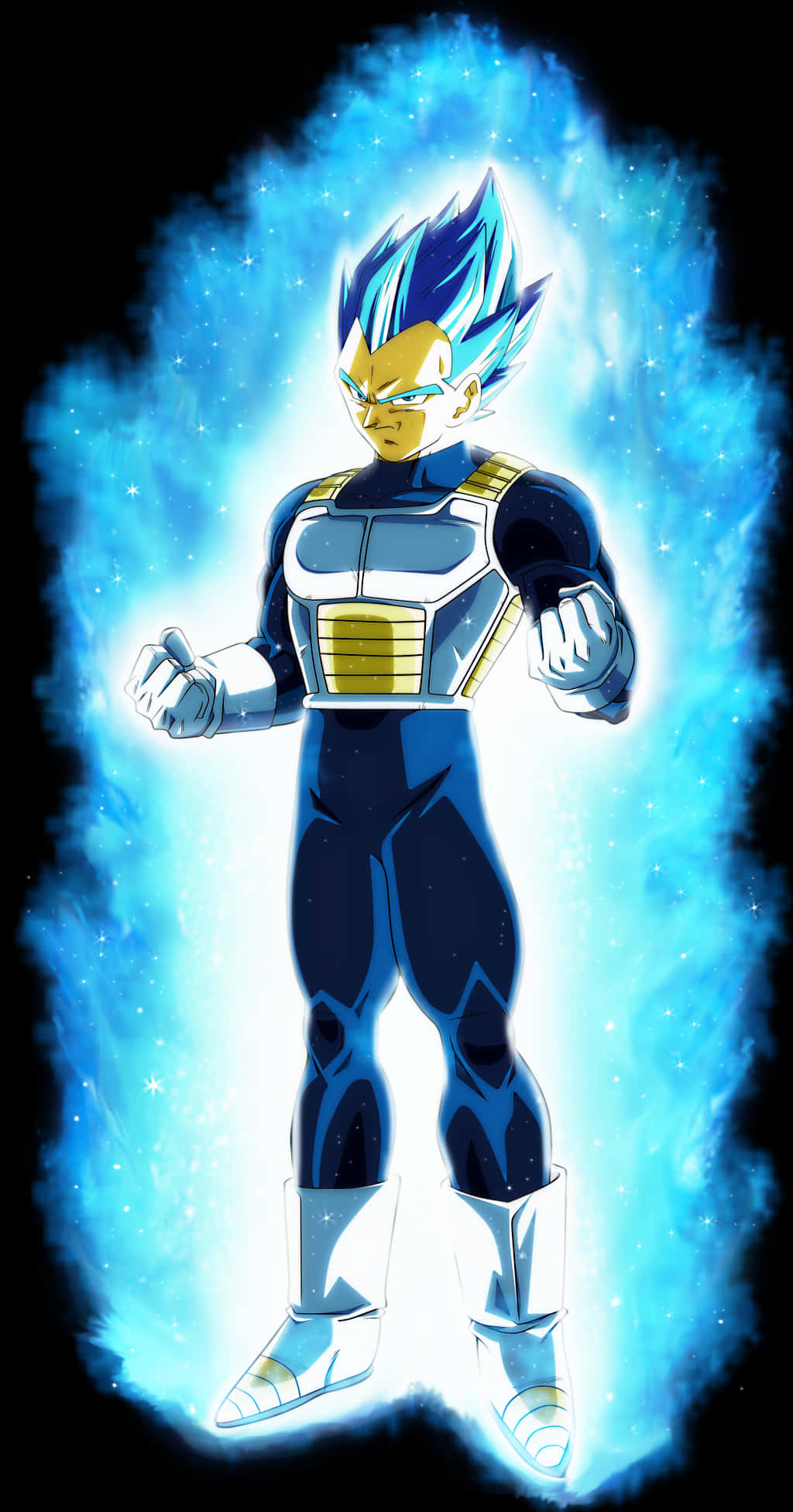 Super Saiyan Blue Vegeta Aura PNG with transparent background