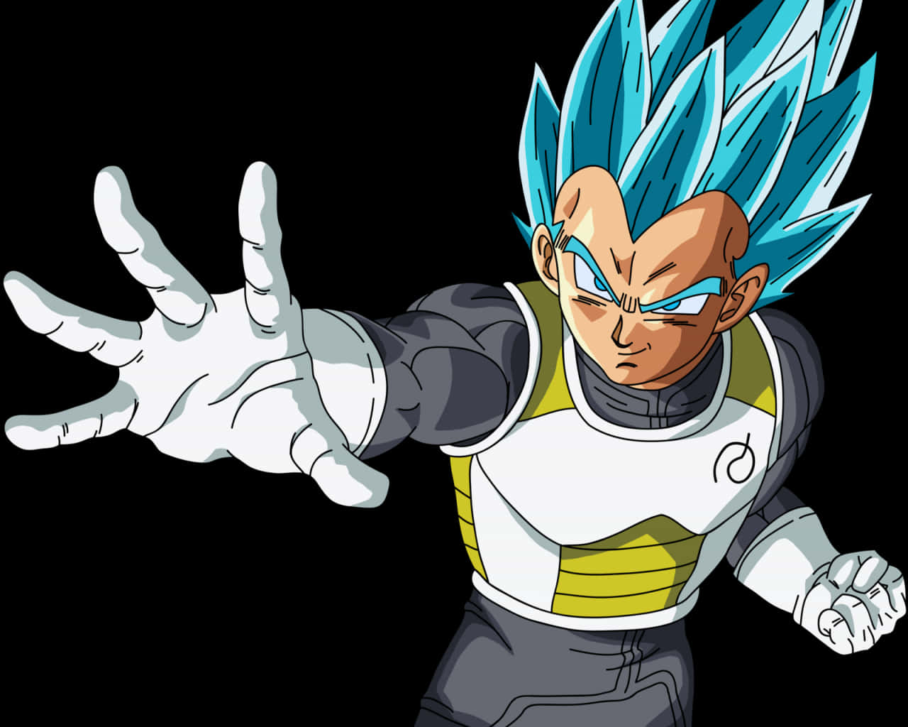 Super Saiyan Blue Vegeta Power Up PNG with transparent background