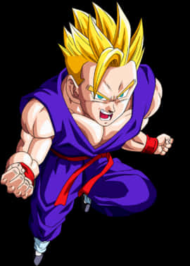 Super Saiyan Gohan Charging Forward