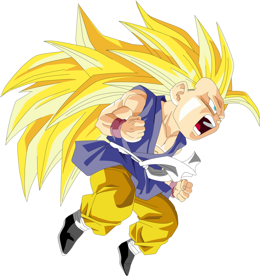 Super Saiyan Kid Goku Charging