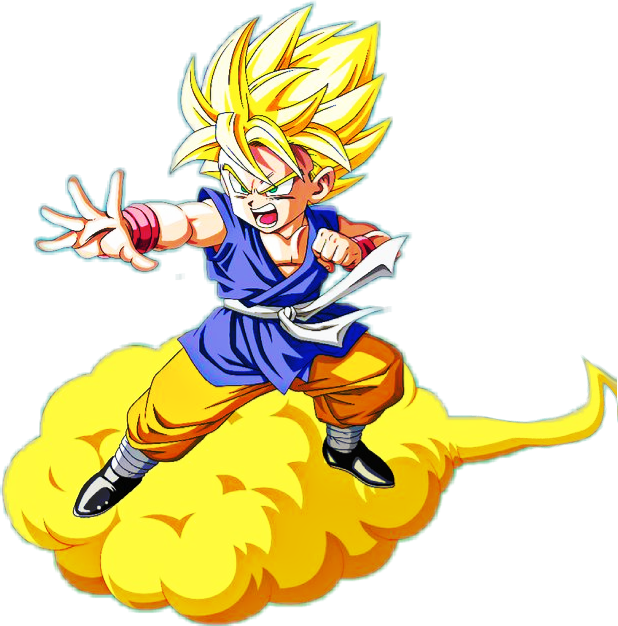 Super_ Saiyan_ Kid_ Goku_ Flying