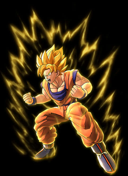 Super Saiyan Power Up Illustration