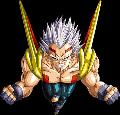 Super Saiyan Vegeta Flying Attack PNG with transparent background