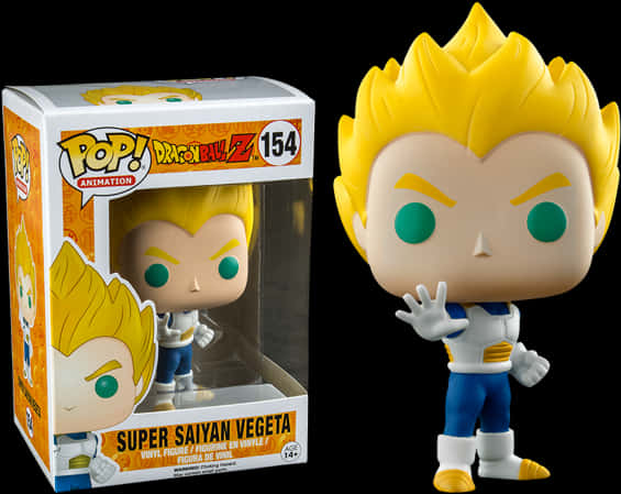 Super Saiyan Vegeta Funko Pop PNG with transparent background