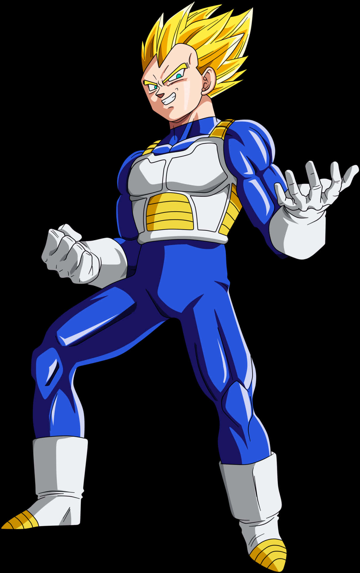 Super Saiyan Vegeta Pose PNG with transparent background