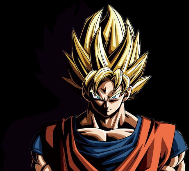 Super Saiyan Warrior Portrait PNG with transparent background