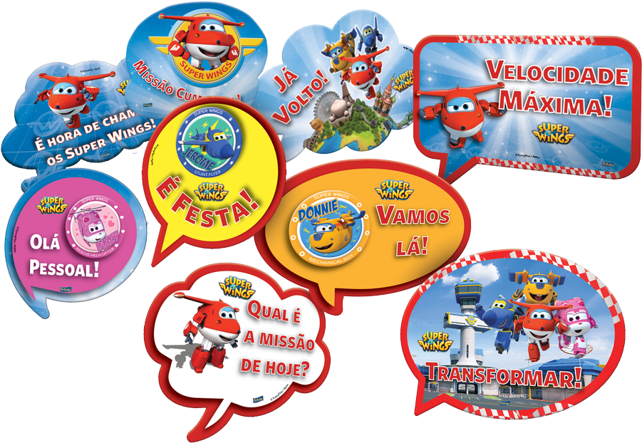 Super Wings Character Speech Bubbles