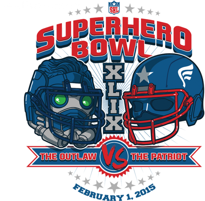 Superhero Bowl Outlaw V S Patriot Graphic