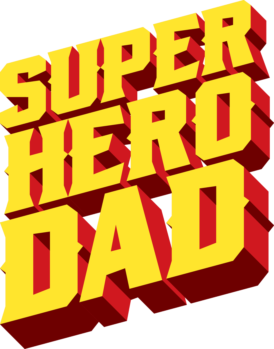 Superhero Dad Fathers Day PNG with transparent background